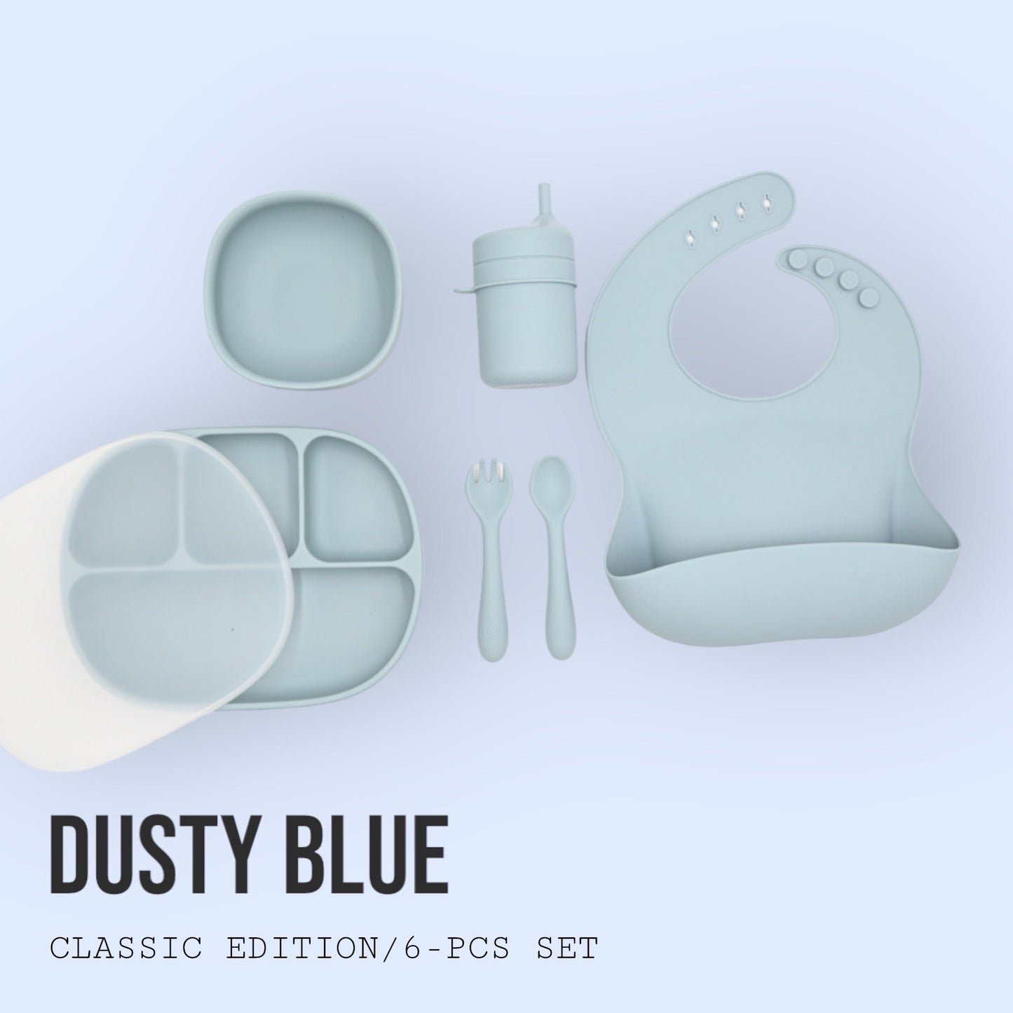 Platinum Silicone Baby-led Weaning Classic Set - milktop