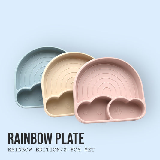 Platinum Silicone Rainbow Suction Plate - milktop
